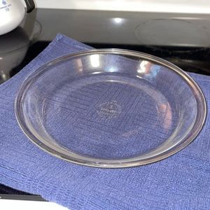Vintage Anchor Hocking Fire King #460 9" Inch Round Clear Glass Pie Plate Dish